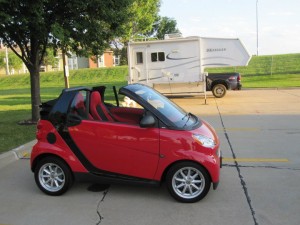 Red 2009 Smart ForTwo Cabriolet